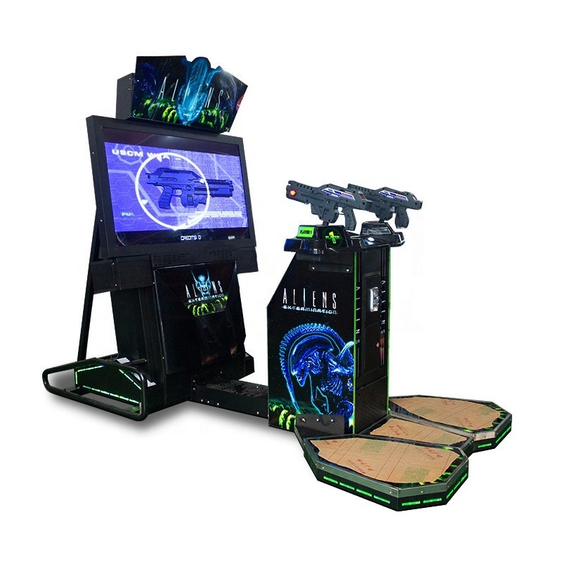 Coin operated game simulation arcade shooting game 52-inch aliens extermination gun shooting machine