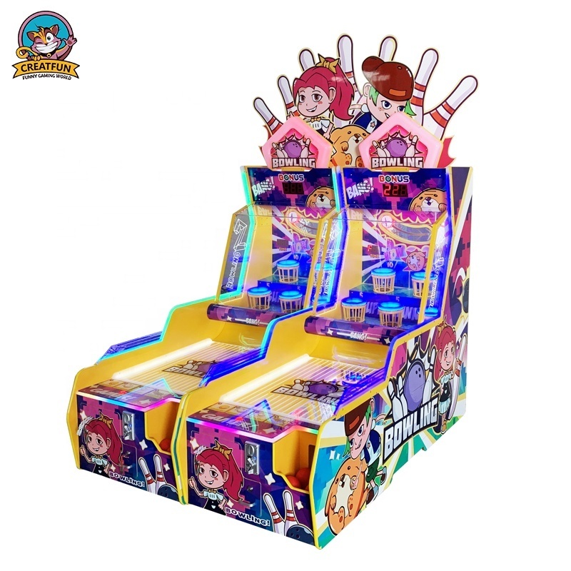 2022 New Design Arcade Coin Operated Bowling Machine Throwing Bowling Big Dunk For Amusement park