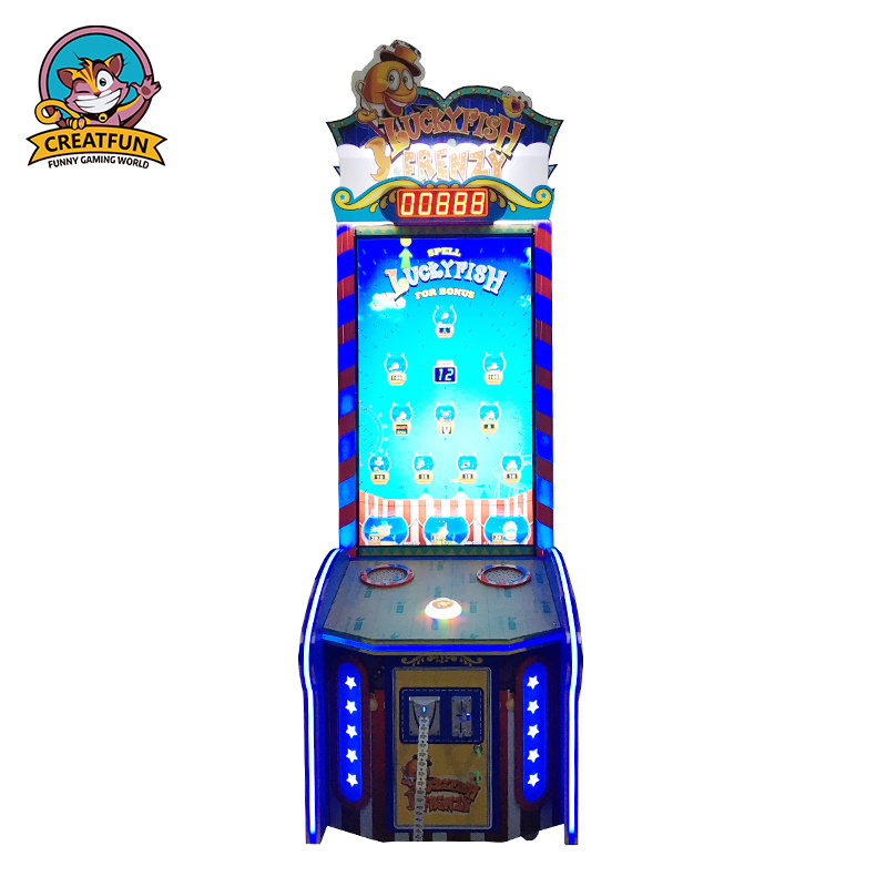 Kids Lottery ticket redemption Funny lucky fish coin operated Game Machine for sale