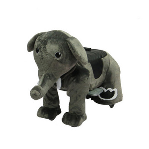 Attractive appearance lovey elephant riding games electrical plush toy animal riding animal ride toy