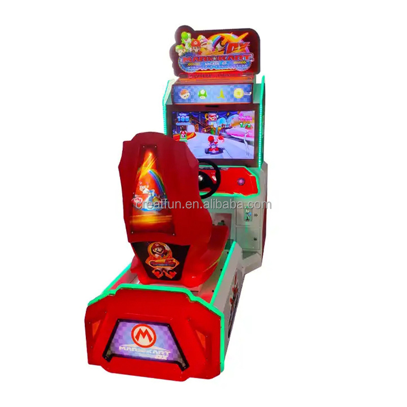 Mario Kart Arcade Simulator Racing Game Machine Coin Operated Video Game System Game Centers Durable Plastic Wooden Construction