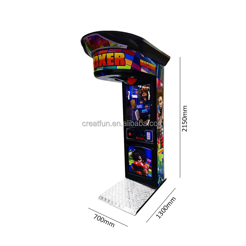 Coin Operated Sport Boxer Punch Bag Arcade Big Boxing Punching Electronic Game Machine