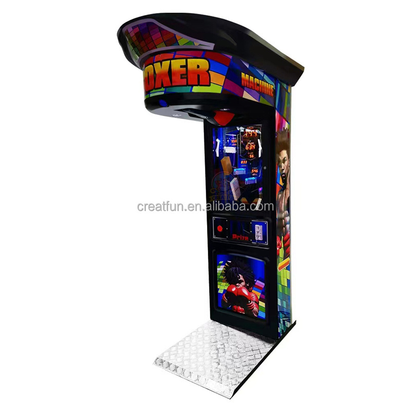 Coin Operated Sport Boxer Punch Bag Arcade Big Boxing Punching Electronic Game Machine