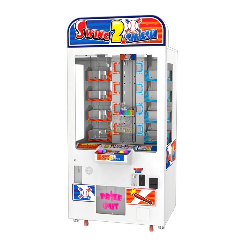 Original Coin Operated redemption Swing hammer Arcade Machine Bill Acceptor Toy Gift Prize Vending Machine