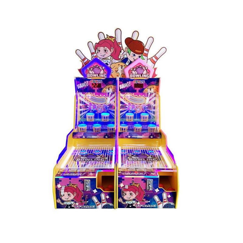 2022 New Design Arcade Coin Operated Bowling Machine Throwing Bowling Big Dunk For Amusement park