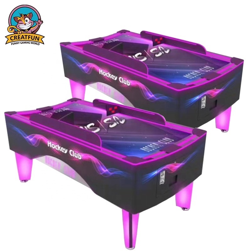 2 players coin operated Curved surface tournament choice air hockey table with electronic scorer