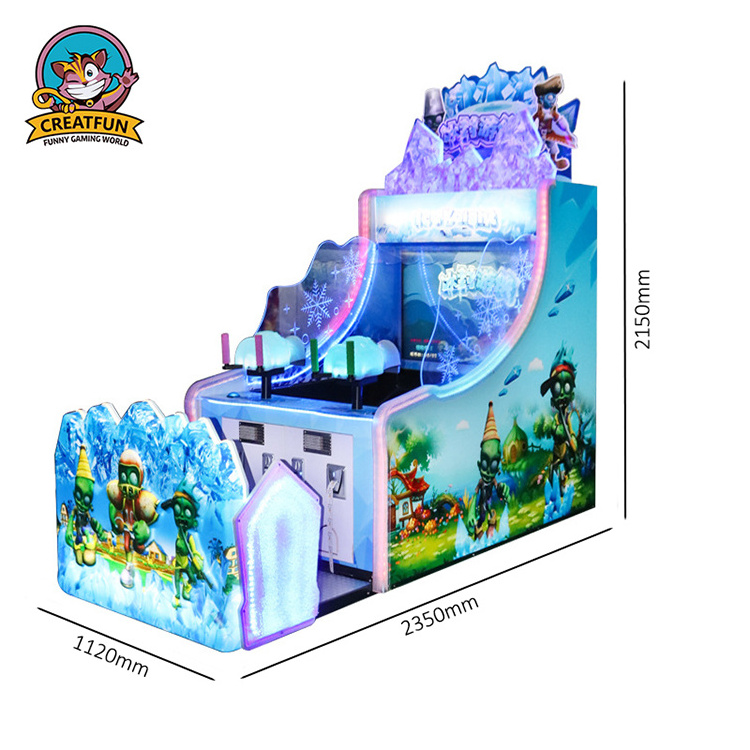 2 players Coin  Arcade Video Game Machine Water Shooting ticket Redemption Game Machine