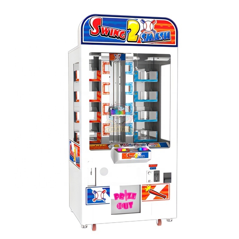 Original Coin Operated redemption Swing hammer Arcade Machine Bill Acceptor Toy Gift Prize Vending Machine