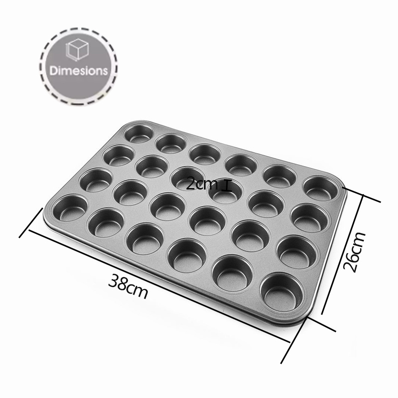 Custom BPA Free 100% Non-Toxic Aluminum Cake Mold Easy Release 24 Well Round Silicone Muffin Tray 12 Cup Cupcake Baking Pan