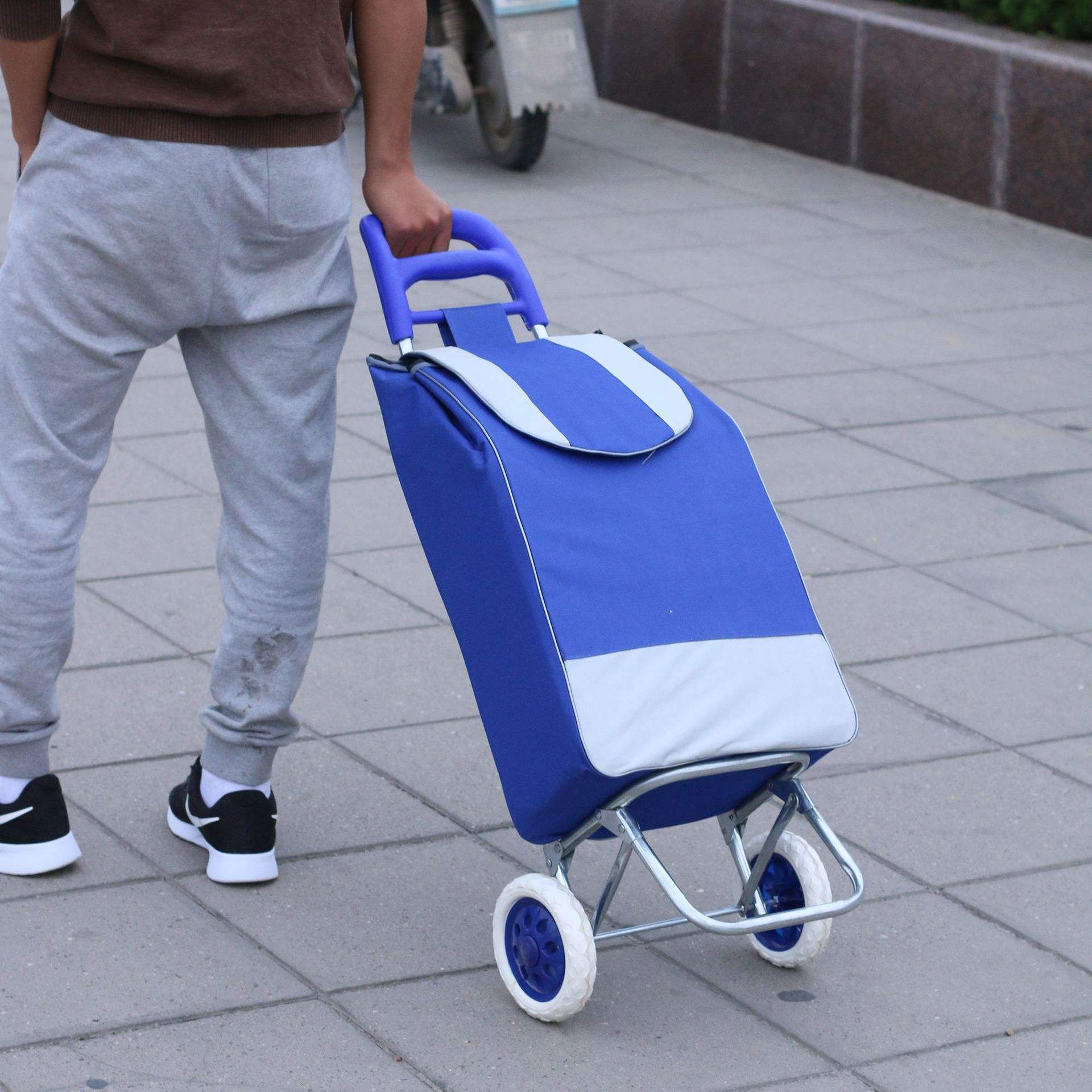 supermarket Supplies foldable kids supermarket iron smart cheap shopping mall trolleys carts bag with wheel price for elderly