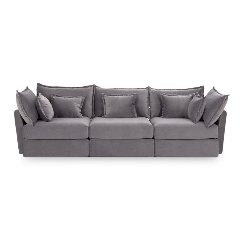 3 Seater Sofa and Double Chaise Convertible Sectional Sofa U Shaped Couch with Double Reversible Chaise Modular Sectional Sofas