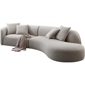 Luxury Curved Sectional Sofa Crescent Fabric Sofa Modular Sectional Conversation Couches Living Room Sofas