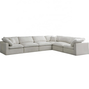 Modular Reversible Sectional Sofa with Reversible Chaise Fabric Sofa Modular U-shaped Couches Living Room Sofas