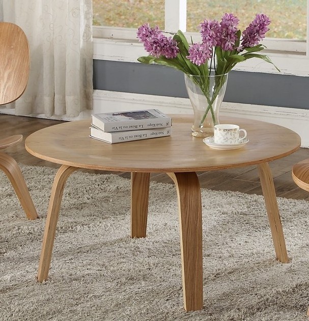 Classical Furniture Plywood Coffee Table Wooden Side Table Living Room Furniture Modern Round Side Table