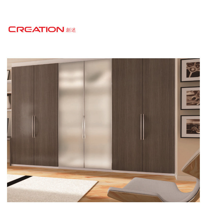 CREATION Melamine Wood Veneer Six Door  Carcass Hinge Door Hotel Wardrobe