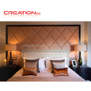 Wall Panel Headboard  Star Hotel Luxury Style Upholstery Button Panel Bed Headboard For Hotel