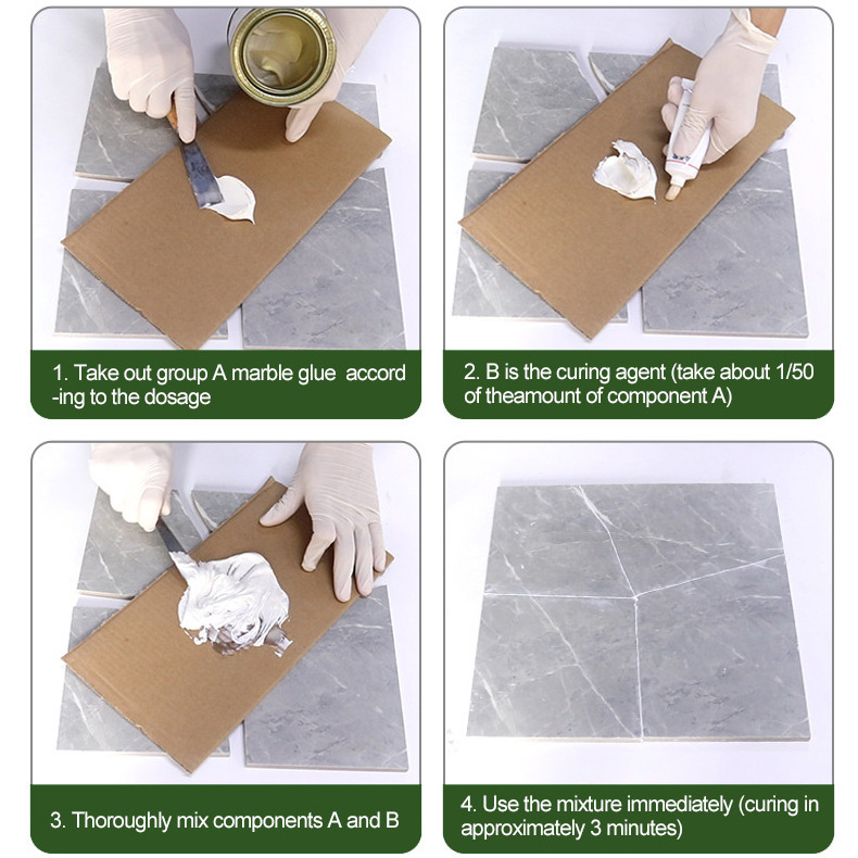 Marble glue stone adhesive industrial glue with hardener for Stone Fixing Granite and Marble Repair