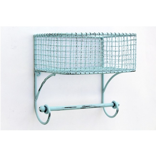 Metal Basket Made Of Wire In A Grey/zinc Color Basket has two handles attacked for hanging. Perfect to hang on a ladder or rai