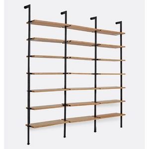 Wall book shelf for library made in wooden and metal for office use and home use also useful for library modern rack for holding