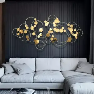 Luxury decorated Gold wall art Indian metal  luxury interior decorative Wall Art for hotels restaurants bed room