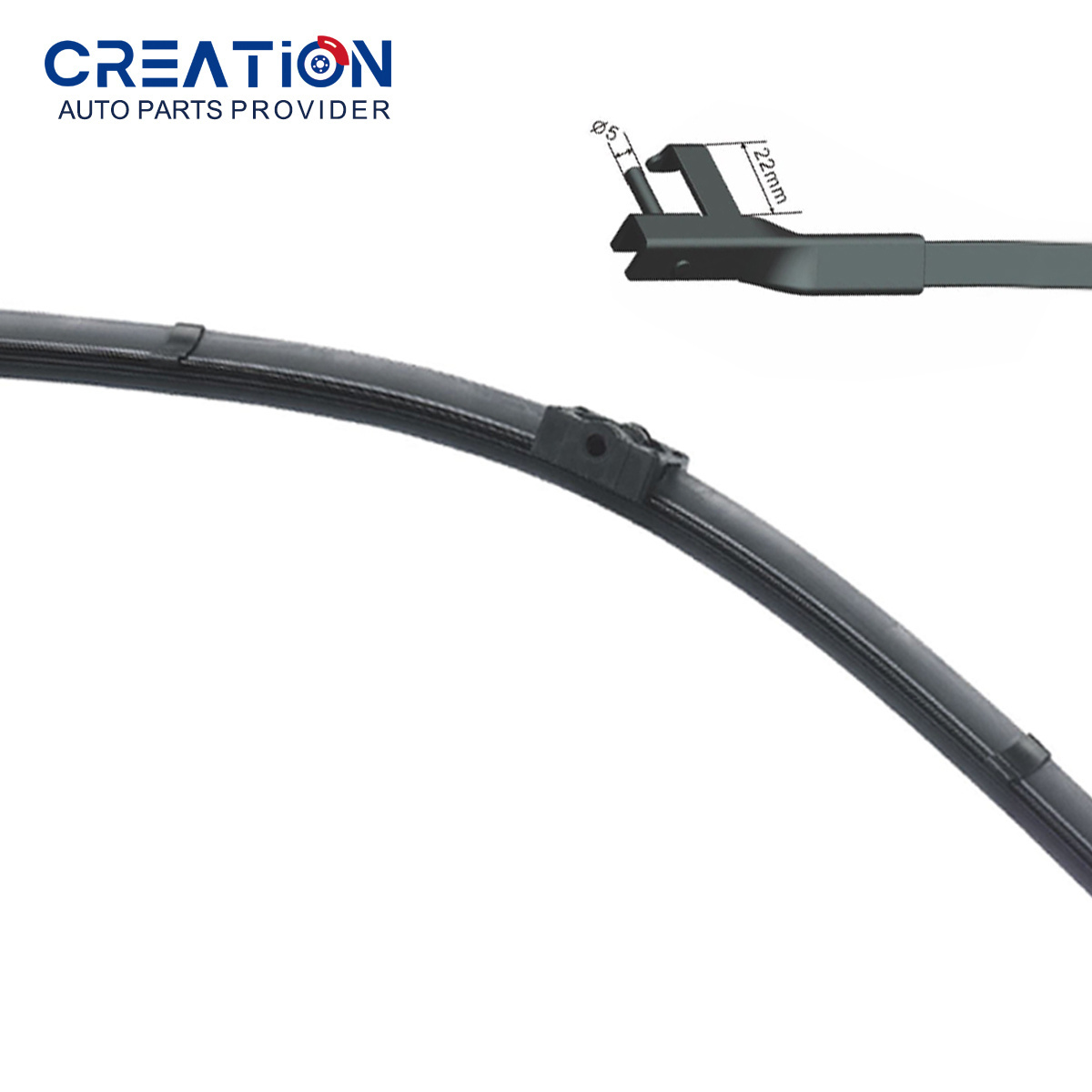 CREATION Universal Car Wiper Frameless multiple sizes Windshield Wiper Customized Packaging Flat Soft Wiper Blades