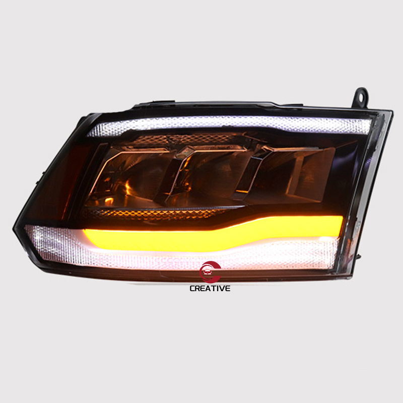 Car Headlight For Dodge RAM 1500 2500 LED Headlights 2007 2008 2009 2010 2011 2012 2013  HeadLamp DRL Signal Projector Lens