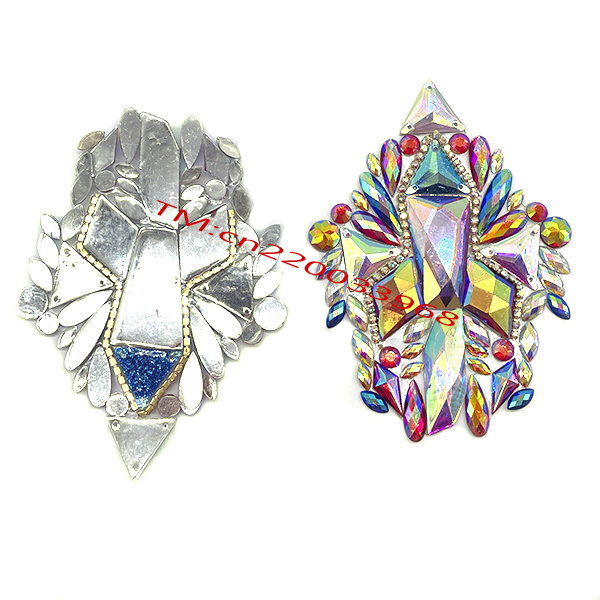 Wholesale Resin Glass Crystal Diamond Flower Iron On Patches Hot Fix Glue Rhinestone Applique Clothing Sticker Shoe Accessories