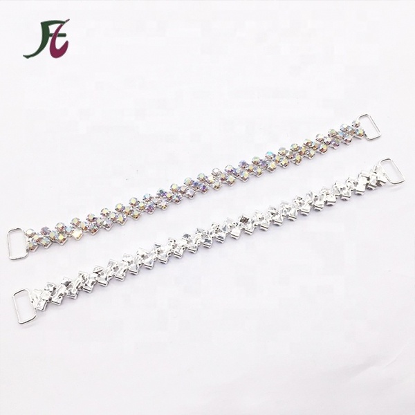 Hot Sale Silver Metal Clear Rhinestone Swimsuit Connector Jewel Rhinestone Bikini Connector Chain