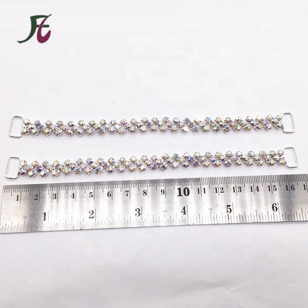 Hot Sale Silver Metal Clear Rhinestone Swimsuit Connector Jewel Rhinestone Bikini Connector Chain