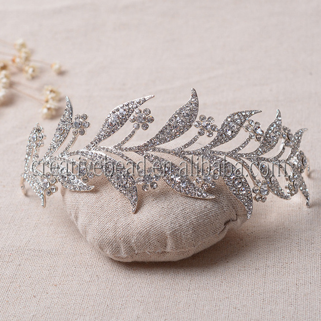 Wholesale wedding hair accessories gold crown tiaras tiaras and crowns gold with rhinestones