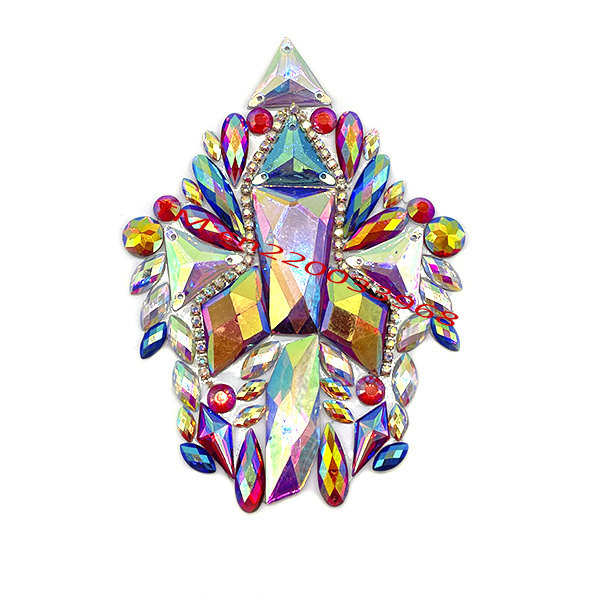 Wholesale Resin Glass Crystal Diamond Flower Iron On Patches Hot Fix Glue Rhinestone Applique Clothing Sticker Shoe Accessories