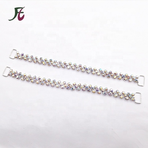 Hot Sale Silver Metal Clear Rhinestone Swimsuit Connector Jewel Rhinestone Bikini Connector Chain