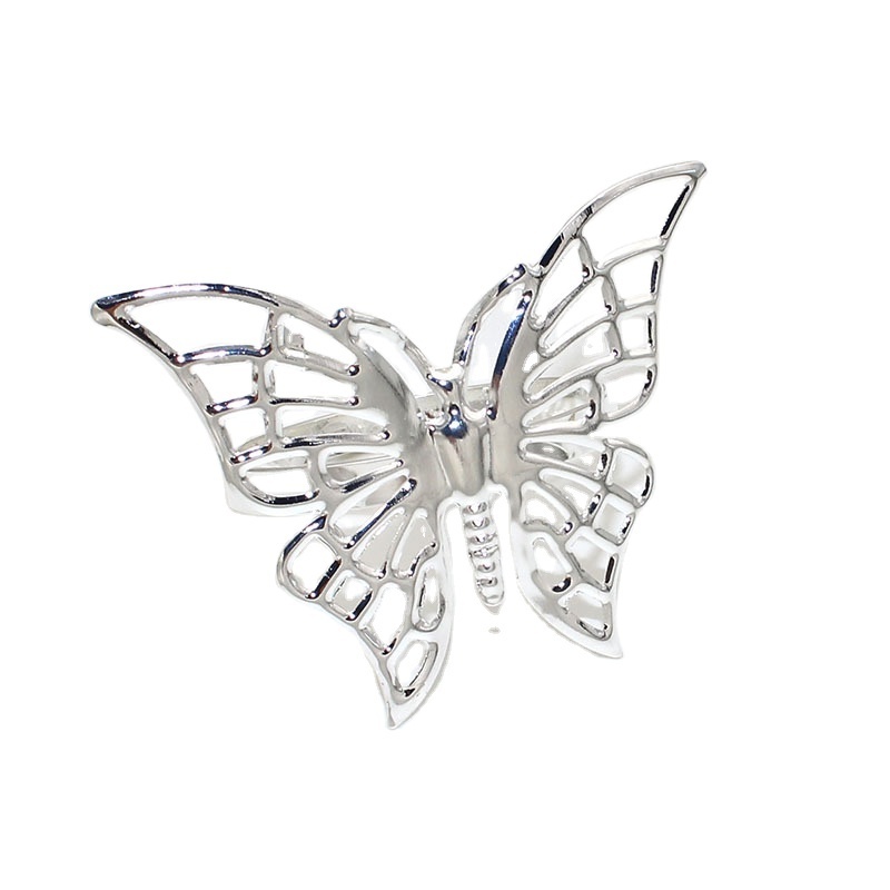 Wholesale Luxury Butterfly Napkin Ring Holder Cheap Metal Table Decoration for Wedding Parties and Camping