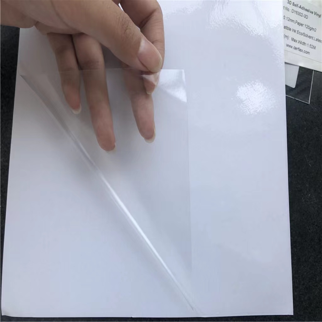 PVC Film Eco Solvent Clear glue 140g Printable Car Wrap Vinyl Sticker Roll Self Adhesive Vinyl