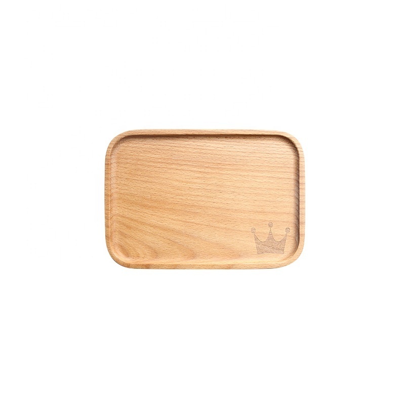 Blank Rectangle Beech Wood Mini Tray Bread Dish Plate