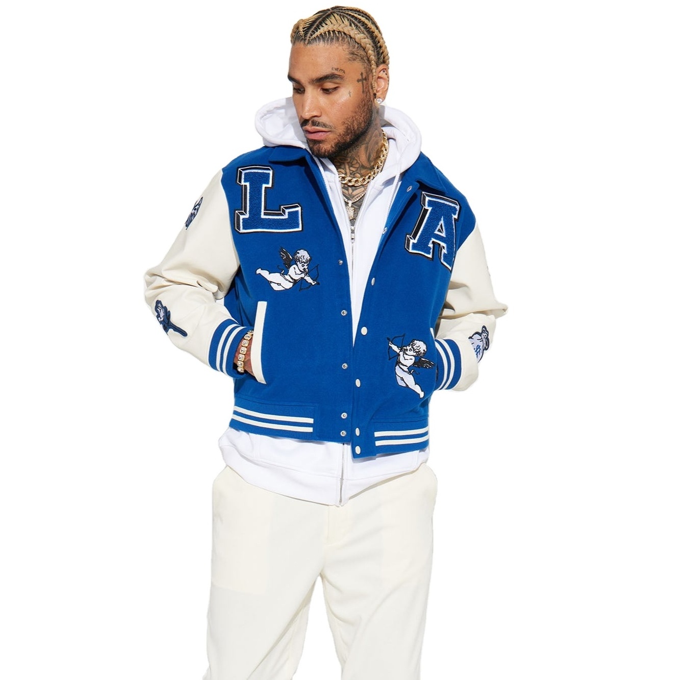 Plus Size Men's Varsity College Jackets Wholesale Blank Varsity Jackets Custom Logo Plain Letterman Varsity Jacket For Men 2023