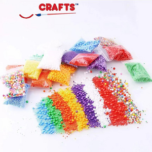 Slime Foam Beads Foam Balls Colors Rainbow Fruit Beads Craft Add ins Homemade DIY Kids Ingredients Styrofoam Supplies