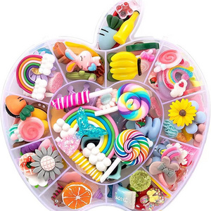 Slime Kit Charms Plastic Containers Mixed Candy Cake Sweets Resin Cabochons for DIY Crafts