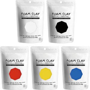 Primary Colors Foam Modeling Clay Squishy Air Dry Clay Soft for Cosplay School Projects Baby Handprint Slime for Kids