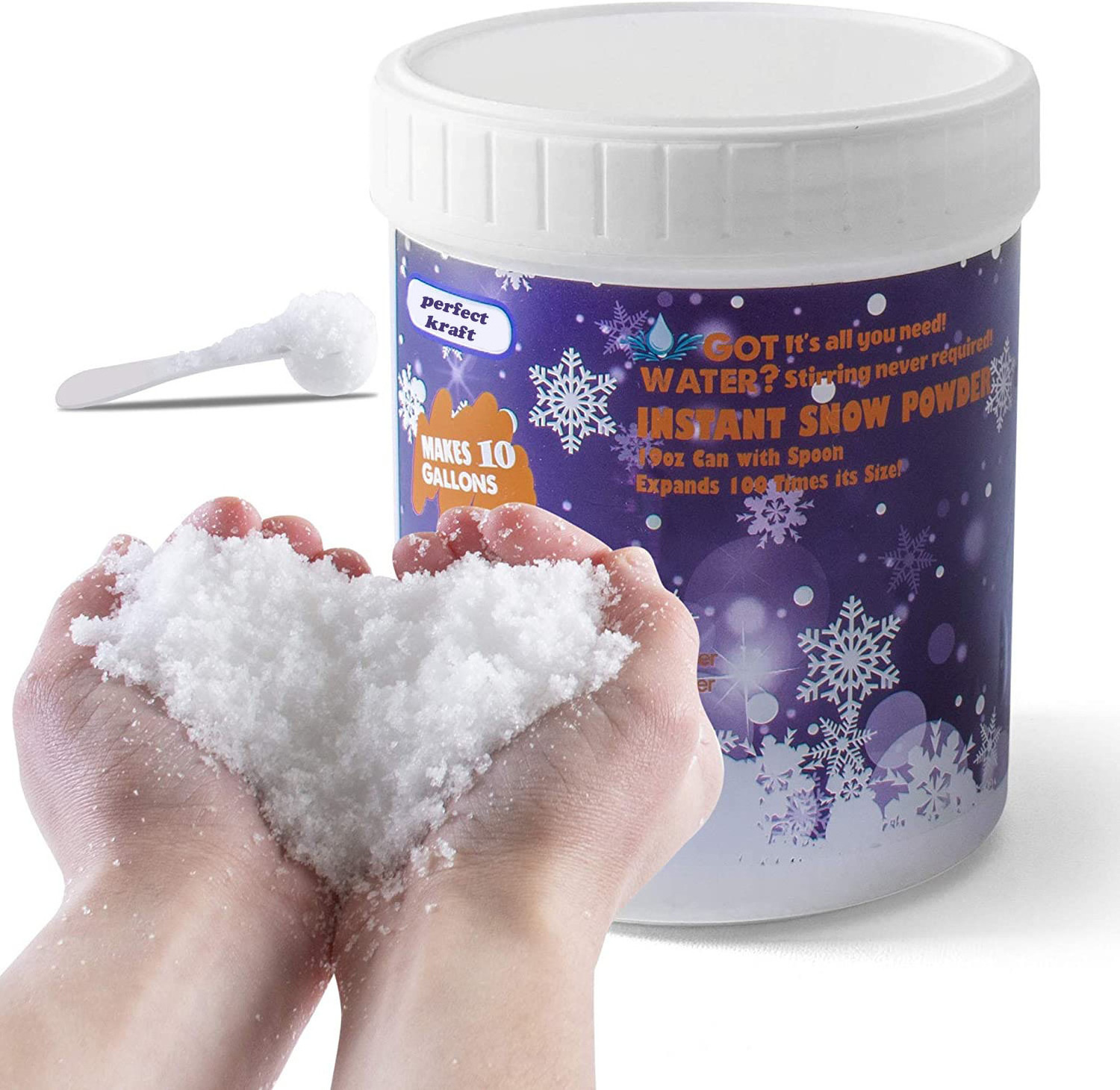 Perfect Kraft Instant Snow Powder, Christmas Decoration snow -Perfect for Winter Decoration, Village Displays and Winter Crafts