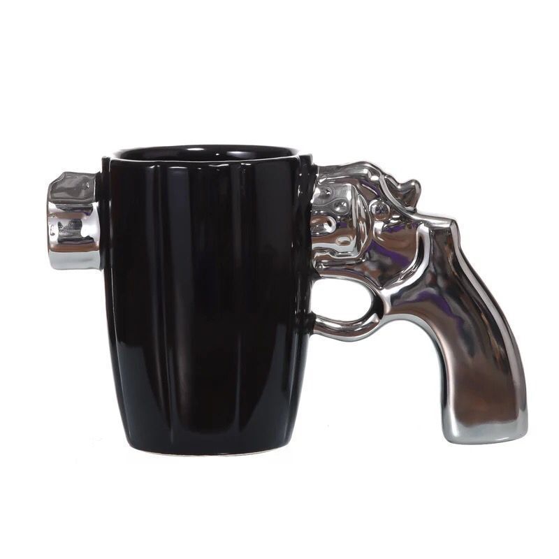 Creative Ceramic Sheriff Mug Revolver Styling Shooting Coffee Mugs Cup Color Box HANDGRIP Support Tire Cup Party Favor Accept