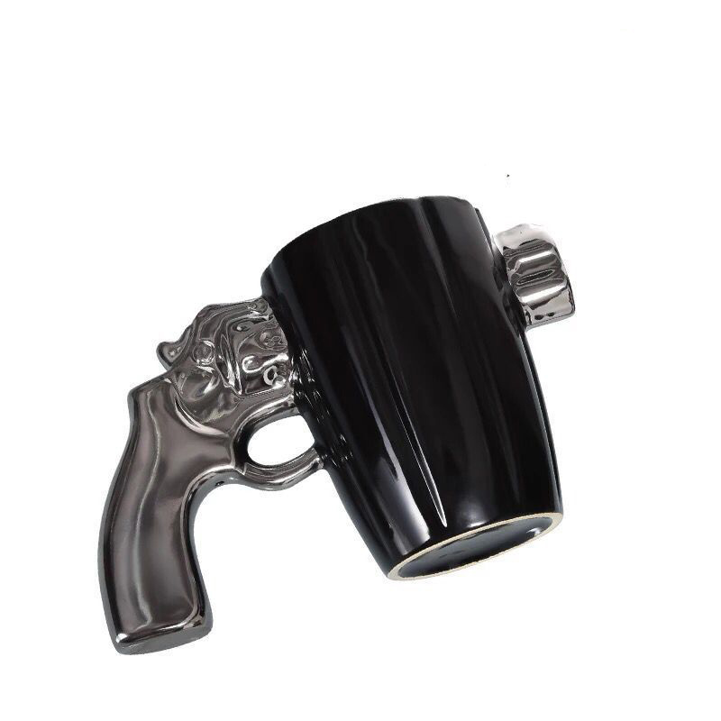 Creative Ceramic Sheriff Mug Revolver Styling Shooting Coffee Mugs Cup Color Box HANDGRIP Support Tire Cup Party Favor Accept