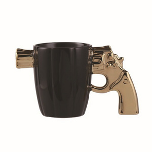 Creative Ceramic Sheriff Mug Revolver Styling Shooting Coffee Mugs Cup Color Box HANDGRIP Support Tire Cup Party Favor Accept