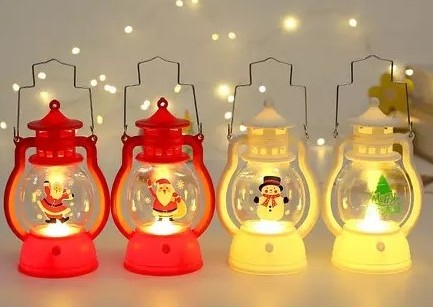 Christmas  Decorative Lantern LED Light Up Christmas Wind Lamp