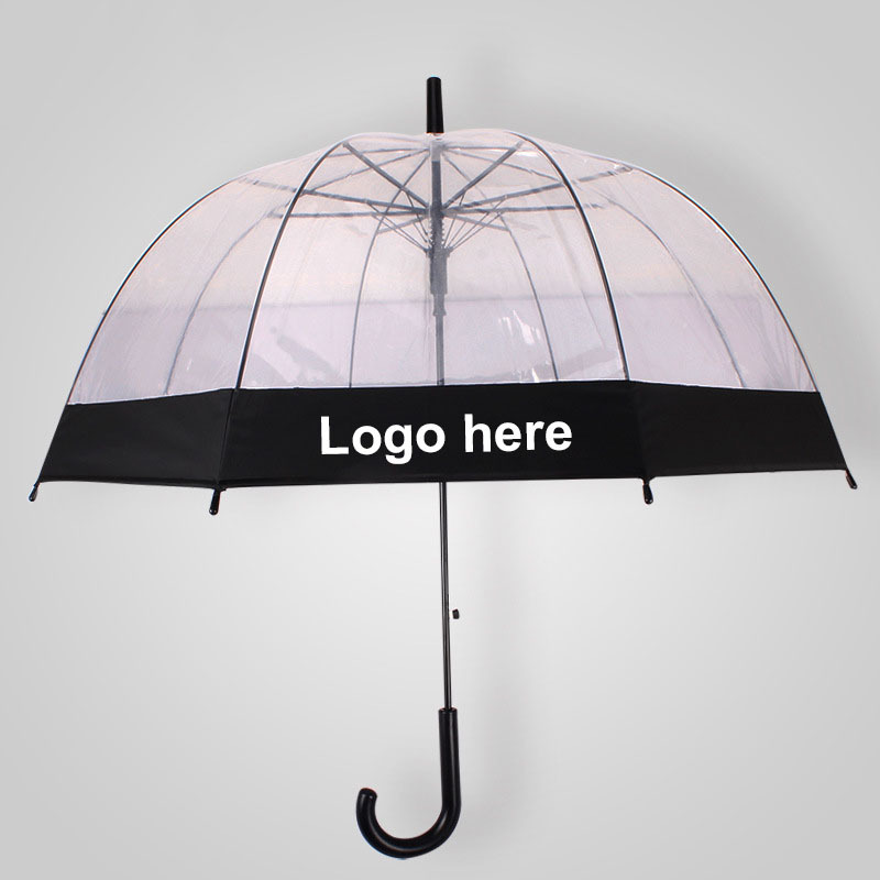 Promotional 23 Inch 8 Panels Umbrella Transparent Clear Dome Umbrella