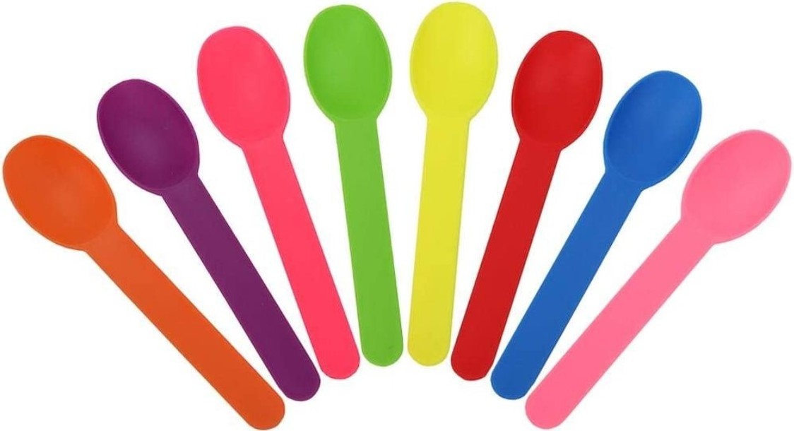 Biodegradable Plastic Disposable  Reusable Frozen Yogurt Ice Cream Spoons