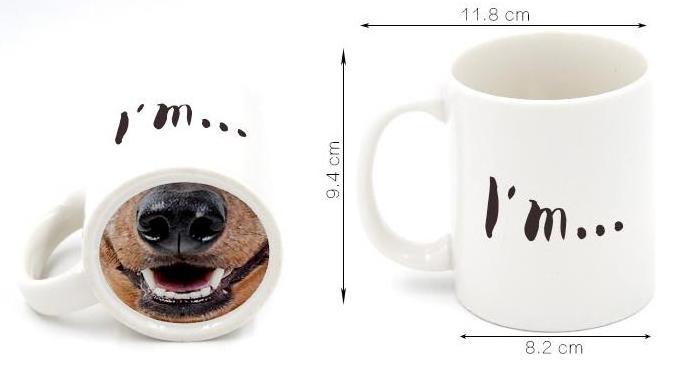 11oz  Ceramic White Funny Nose Sublimation Coffee Mug Funny Nose Mugs