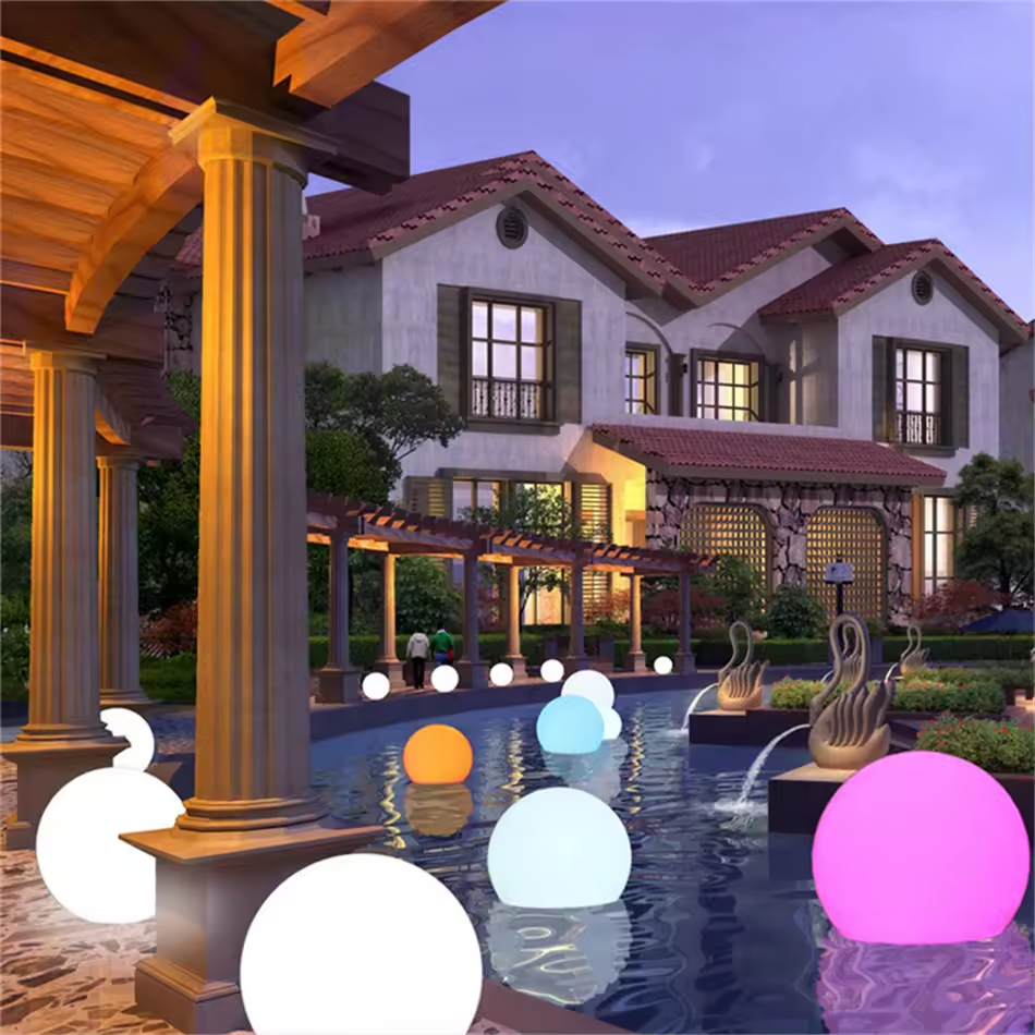 Decorative led balls lights product outdoor waterproof led ball lights glowing swimming pool led balls