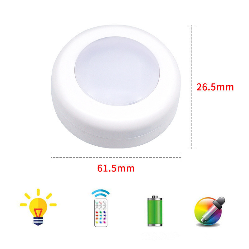 Wireless Battery Switch Operated Dimmable Wall Touch Under Closet Pat LED Night Light For Remote Control Light