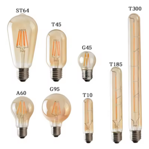 A60 ST64 C35 G80 G95 T10 T185 T300 Led filament bulb Antique Vintage Style LED Edison Bulb Amber Warm Filament Light Bulbs